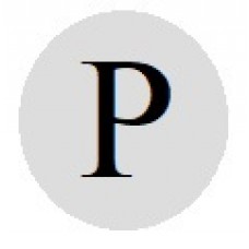 Бусины с буквами серебристые круглые P